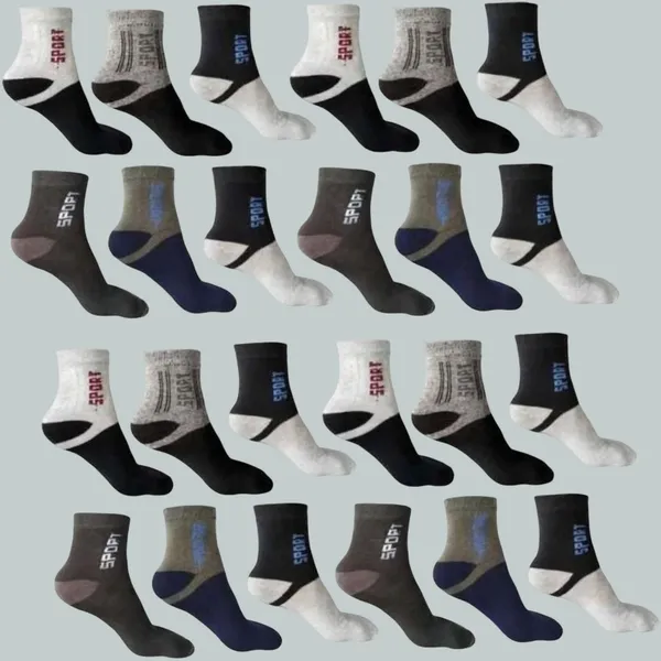 MJE_Men_&_Women_Ankle_Length_Multicolor_Cotton_Mix_Peds/Footie/No-Show_Socks_For_Unisex_(Pack_of_12)
