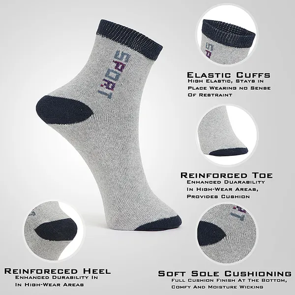 MJE_Men_&_Women_Ankle_Length_Multicolor_Cotton_Self_Design_Ankle_Length_Socks_For_Unisex(Pack_of_12)