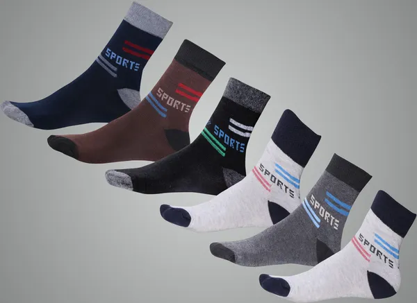 MJE_Men_&_Women_Ankle_Length_Multicolor_Cotton_Self_Design_Ankle_Length_Socks_For_Unisex(Pack_of_6)