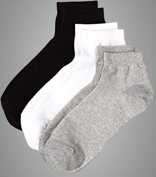 MJE_Men_&_Women_Ankle_Length_Multicolor_Cotton_Laser_Cut::Solid::Striped::Self_Design_Regular_Low_Cut::Peds/Footie/No-Show::Ankle_Length_Socks_(Pack_of_3)