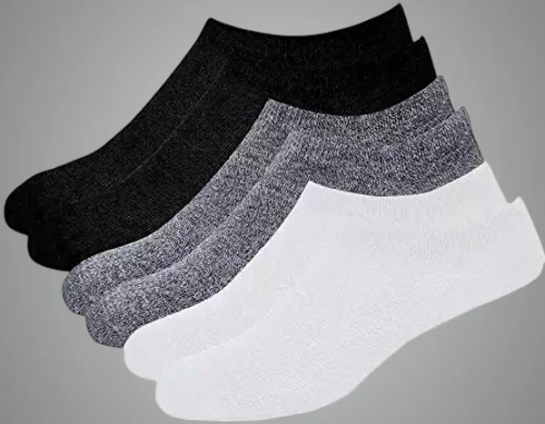 MJE_Men_&_Women_Ankle_Length_White_Black_Cotton_Solid_Regular_Ankle_Length_Socks_summer_winter(Pack_of_3)