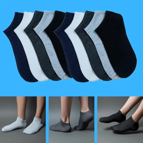 Multicolor_Cotton_Ankle_Length_Socks_For_Men