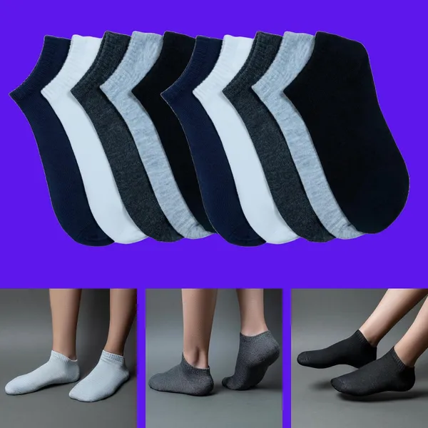 Multicolor_Cotton_Ankle_Length_Socks_For_Men
