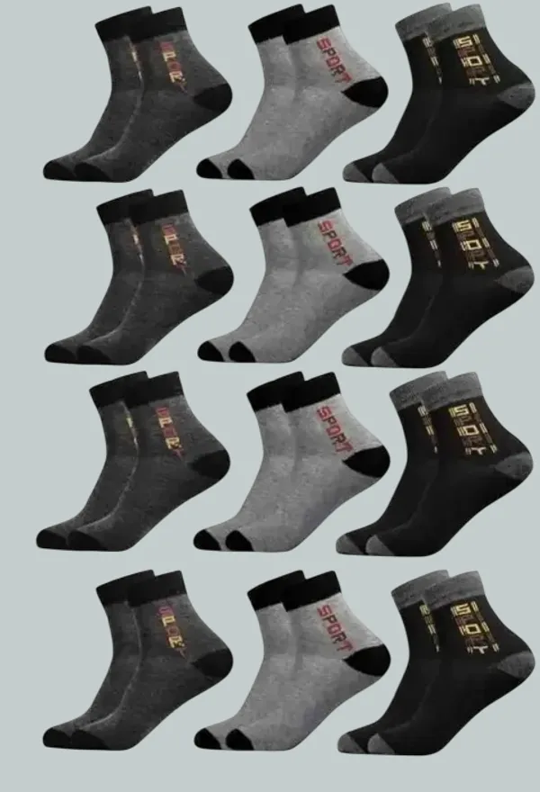 MJE_Men_&_Women_Ankle_Length_Multicolor_Cotton_Self_Design_Solid_Striped_Printed_Regular_Ankle_Length_Socks_(Pack_of_12)