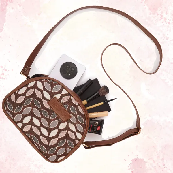 Leaf_Print_Leatherette_Jute_Sling_Bag_For_Women