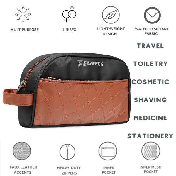 Black_Polyester_With_Faux_Leather_Daily_Use_&_Travel_Toiletry_Bag_For_Men_&_Women
