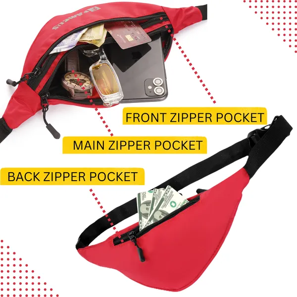 Red_Polyester_Waist_Pouch_For_Men_&_Women