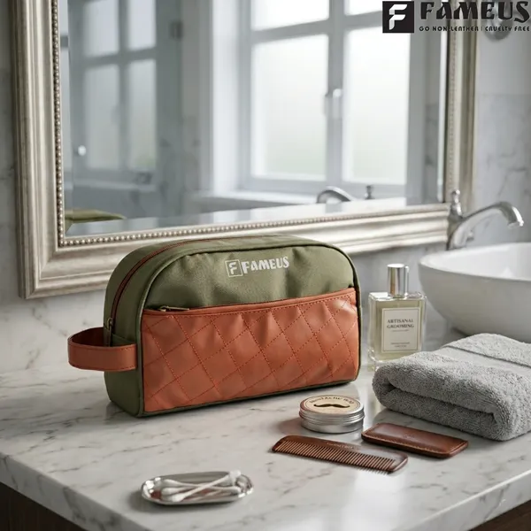 Olive_Polyester_With_Faux_Leather_Daily_Use_&_Travel_Toiletry_Bag_For_Women_&_Men