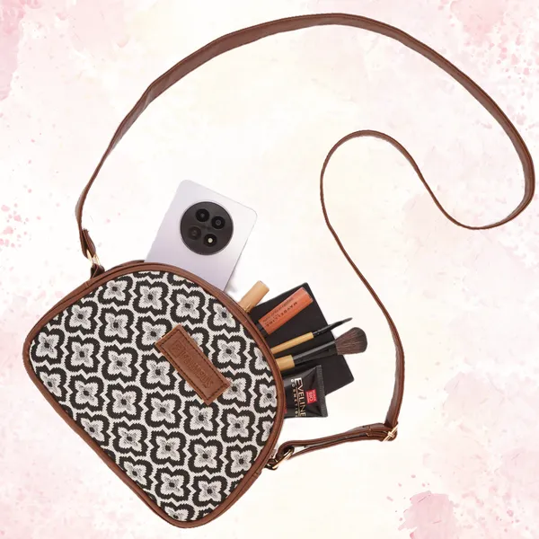 Flower_Print_Leatherette_Jute_Sling_Bag_For_Women