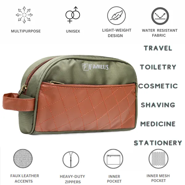 Olive_Polyester_With_Faux_Leather_Daily_Use_&_Travel_Toiletry_Bag_For_Women_&_Men