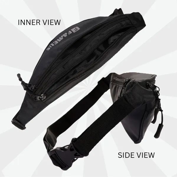 Black_Polyester_Waist_Pouch_For_Men_&_Women