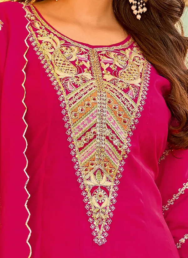 The_Desi_Wardrobe_Vibrant_Hot_Pink_Anarkali_Kurta_Set_with_Dupatta