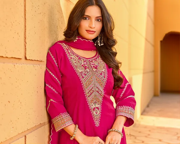 The_Desi_Wardrobe_Vibrant_Hot_Pink_Anarkali_Kurta_Set_with_Dupatta