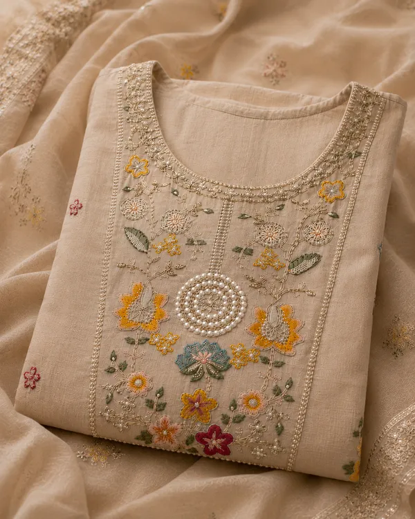 Beige_Embroidered_Anarkali_Kurta_Pant_Set_with_Dupatta