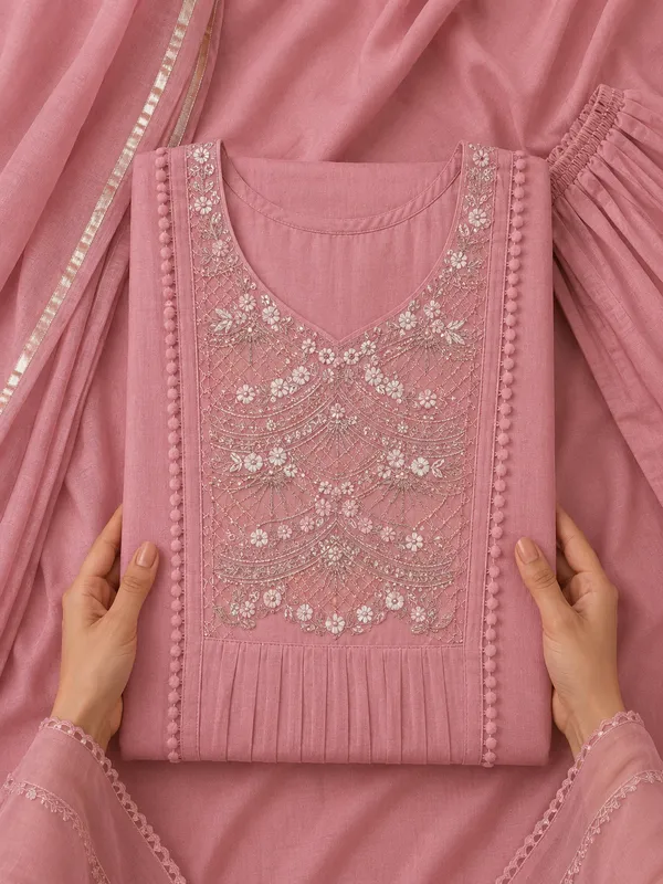 Blush_Pink_Embroidered_Premium_Mul_Chanderi_Kurta_Pant_Set_with_Dupatta