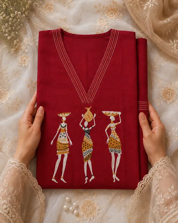 Maroon_Daboo_Cotton_Straight_Kurta_with_Palazzo_Pant_&_Printed_Dupatta_Set