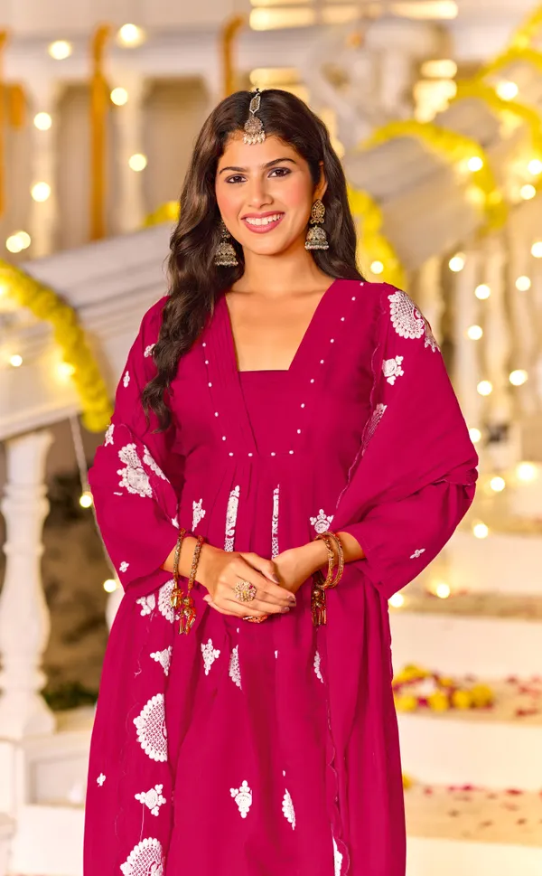 The_Desi_Wardrobe_Wine_Embroidered_Anarkali_Kurta_Set_with_Dupatta
