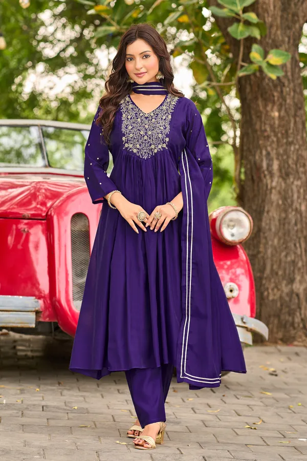 The_Desi_Wardrobe_Navy_Blue_Embroidered_Anarkali_Kurta_Set