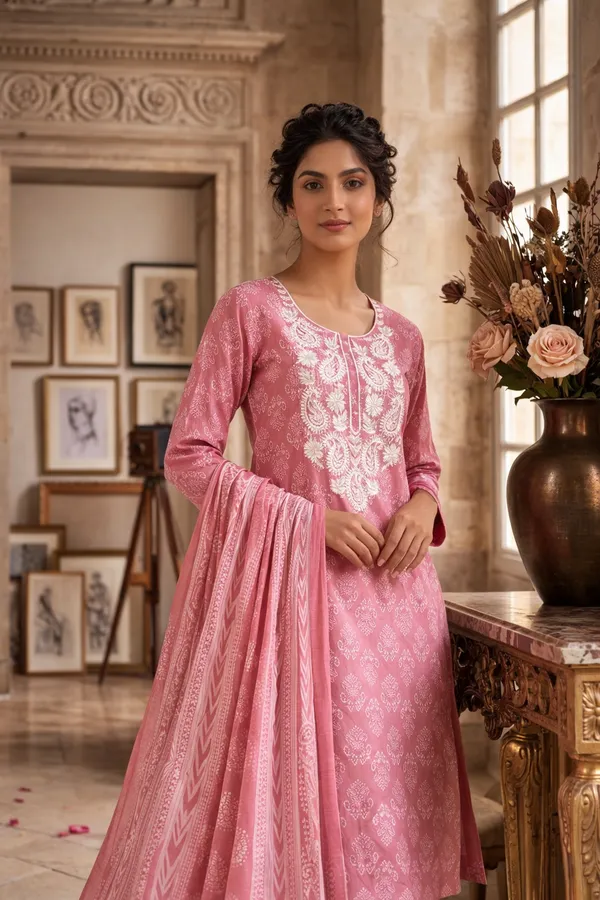 Rose_Pink_Printed_Cotton_Kurta_Set_with_Dupatta