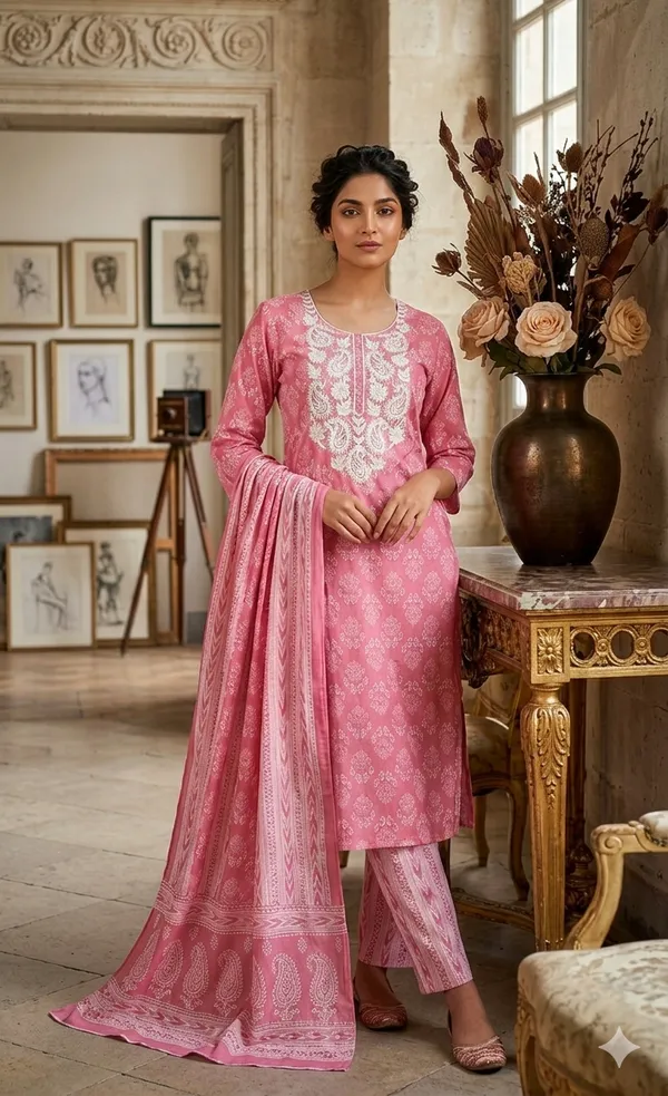Rose_Pink_Printed_Cotton_Kurta_Set_with_Dupatta