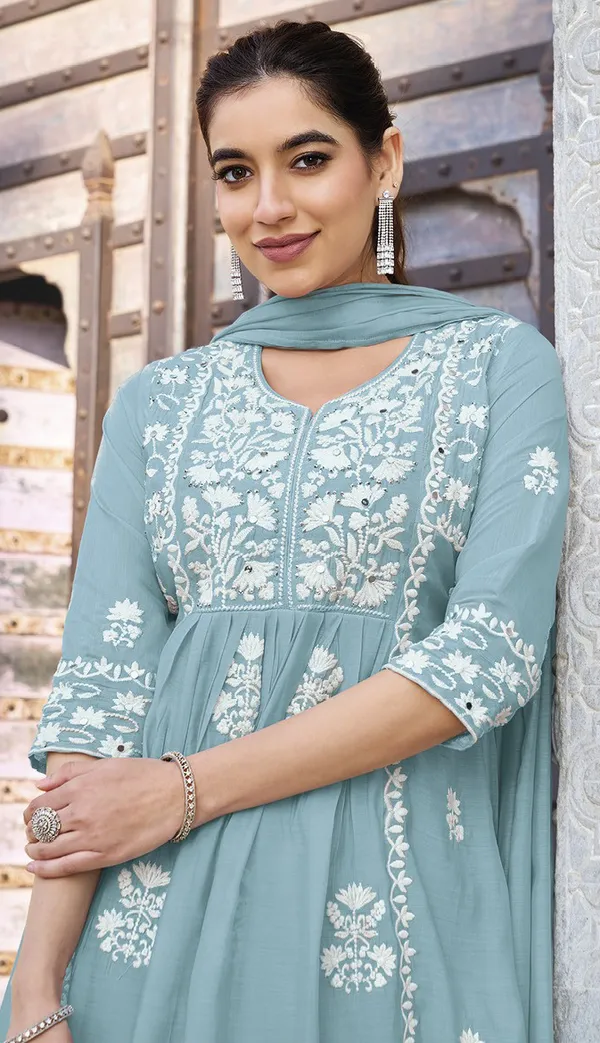 Sky_Blue_Chikankari-Inspired_Anarkali_Set_with_White_Floral_Threadwork
