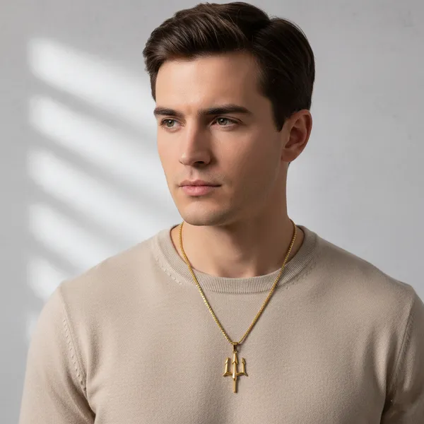 Premium_Trident_Locket_With_Square_Rolo_Chain_For_Men_22k_Gold_Plated_With_6-Month_Anti-Fading_Warranty
