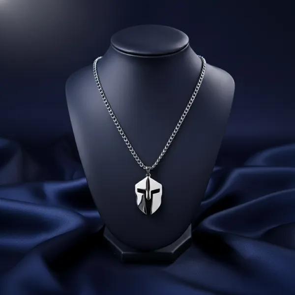 Premium_Spartan_Locket_For_Men_Glossy_Silver_Finish_With_6-Month_Anti-Fading_Warranty