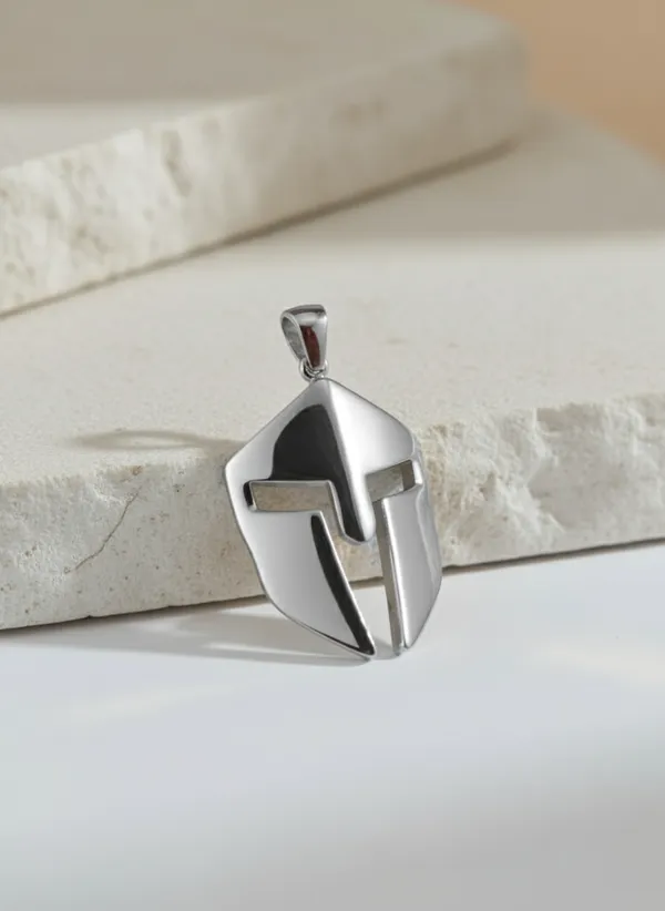 Premium_Spartan_Locket_For_Men_Glossy_Silver_Finish_With_6-Month_Anti-Fading_Warranty