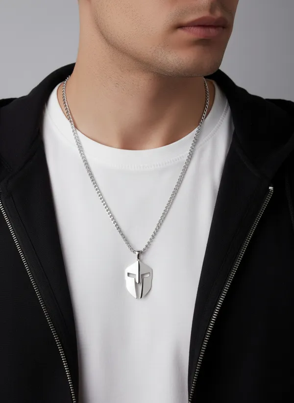 Premium_Spartan_Locket_For_Men_Glossy_Silver_Finish_With_6-Month_Anti-Fading_Warranty