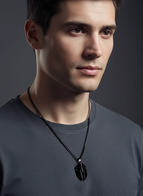Premium_Spartan_Locket_For_Men_Glossy_Black_Finish_With_6-Month_Anti-Fading_Warranty