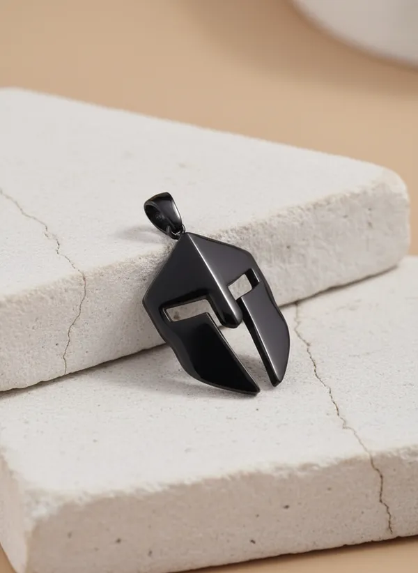 Premium_Spartan_Locket_For_Men_Glossy_Black_Finish_With_6-Month_Anti-Fading_Warranty
