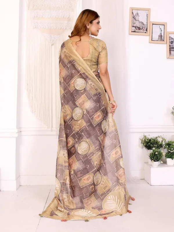 Women's_Elegant_Chanderi_Saree_with_Digital_Prints_|_Floral,_Leaf,_Geometric_&_Ethnic_Designs_|_Traditional,_Festive_&_Wedding_|_5.5m_Saree_+_0.8m_Blouse_(Cream_with_Beige)