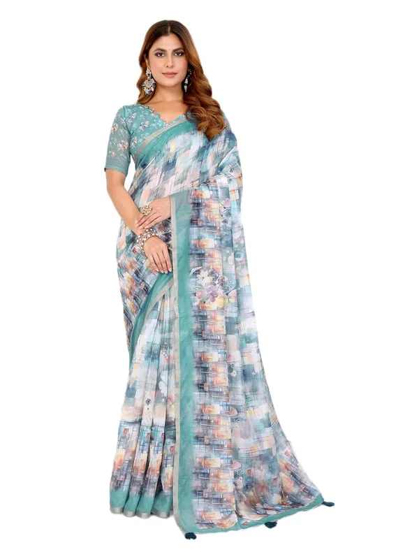 Women's_Elegant_Chanderi_Saree_with_Digital_Prints_|_Floral,_Leaf,_Geometric_&_Ethnic_Designs_|_Traditional,_Festive_&_Wedding_|_5.5m_Saree_+_0.8m_Blouse_(Aqua_Blue_with_Multi-color)