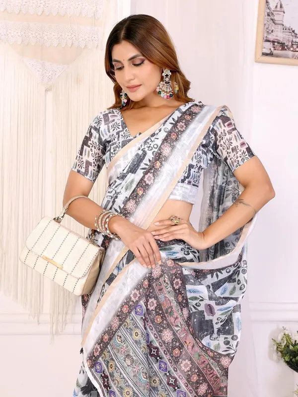 Women's_Elegant_Chanderi_Saree_with_Digital_Prints_|_Floral,_Leaf,_Geometric_&_Ethnic_Designs_|_Traditional,_Festive_&_Wedding_|_5.5m_Saree_+_0.8m_Blouse_(White_Base_with_Multi-color)