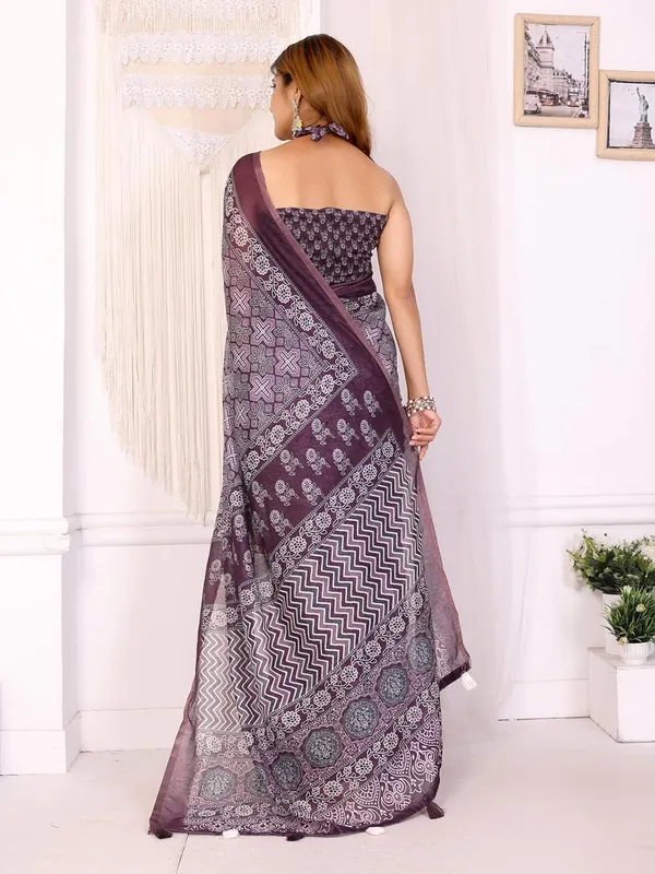 Women's_Elegant_Chanderi_Saree_with_Digital_Prints_|_Floral,_Leaf,_Geometric_&_Ethnic_Designs_|_Traditional,_Festive_&_Wedding_|_5.5m_Saree_+_0.8m_Blouse_(Wine_Purple)
