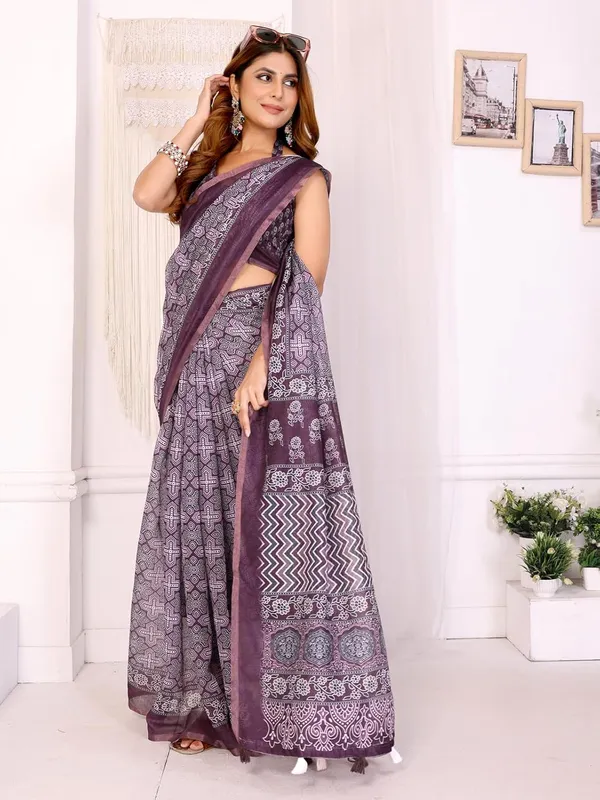 Women's_Elegant_Chanderi_Saree_with_Digital_Prints_|_Floral,_Leaf,_Geometric_&_Ethnic_Designs_|_Traditional,_Festive_&_Wedding_|_5.5m_Saree_+_0.8m_Blouse_(Wine_Purple)
