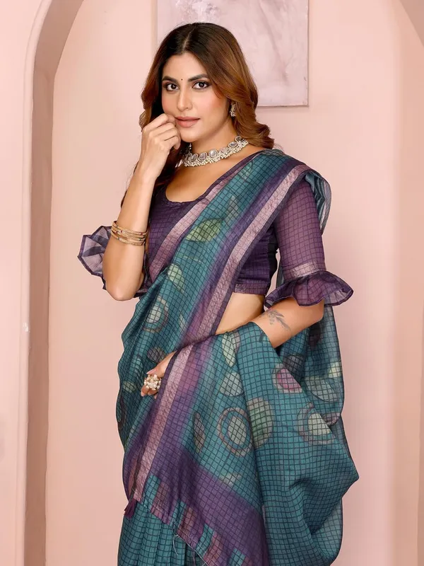 Women's_Chanderi_Silk_Saree_with_Digital_Printed_for_Women_|_For_Traditional,_Festive_&_Wedding_|_5.5m_Saree_+_0.8m_Blouse_(Teal_Blue_&_Purple)