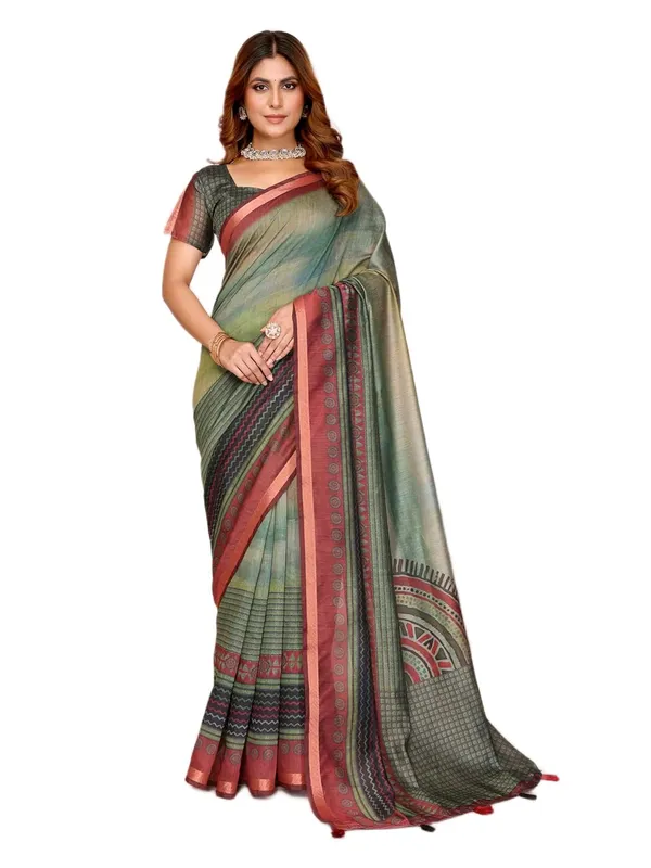 Women's_Chanderi_Silk_Saree_with_Digital_Printed_for_Women_|_For_Traditional,_Festive_&_Wedding_|_5.5m_Saree_+_0.8m_Blouse_(Green_&_Maroon)