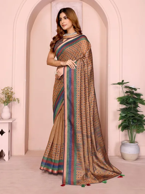 Women's_Chanderi_Silk_Saree_with_Digital_Printed_for_Women_|_For_Traditional,_Festive_&_Wedding_|_5.5m_Saree_+_0.8m_Blouse_(Mustard_Brown_Geometric)