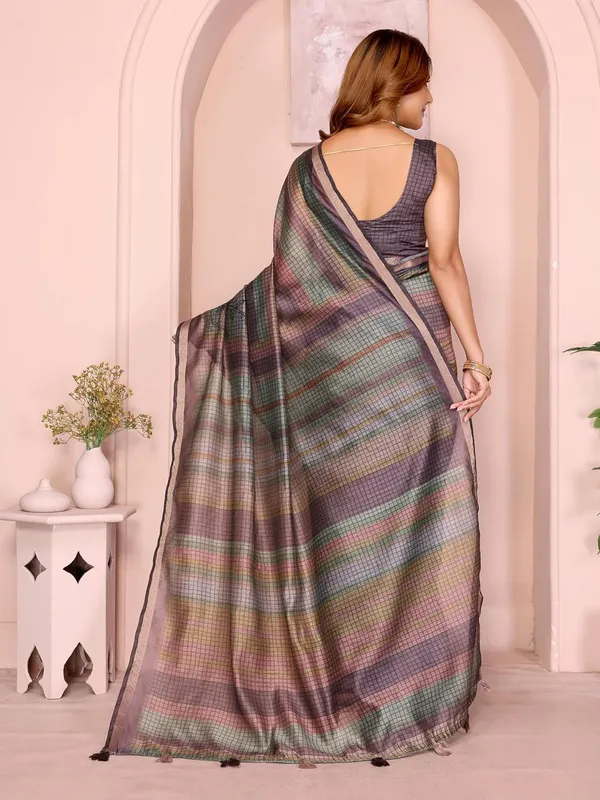 Women's_Chanderi_Silk_Saree_with_Digital_Printed_for_Women_|_For_Traditional,_Festive_&_Wedding_|_5.5m_Saree_+_0.8m_Blouse_(Pastel_Multicolor_Checked)