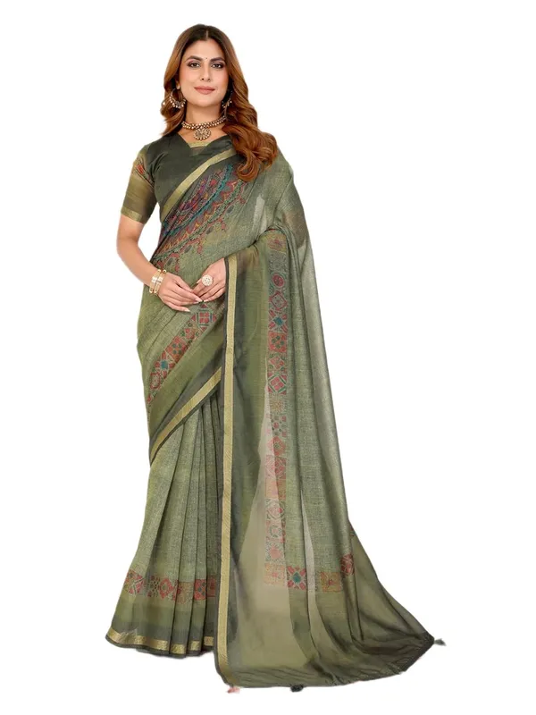 Women's_Chanderi_Silk_Saree_with_Digital_Printed_for_Women_|_For_Traditional,_Festive_&_Wedding_|_5.5m_Saree_+_0.8m_Blouse_(Olive_Green_Traditional_Border)