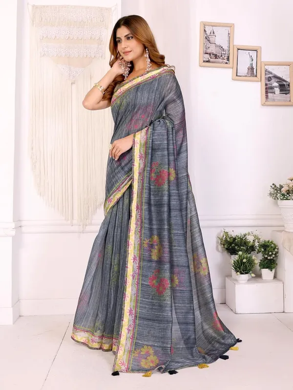 Women's_Chanderi_Silk_Saree_with_Digital_Printed_for_Women_|_For_Traditional,_Festive_&_Wedding_|_5.5m_Saree_+_0.8m_Blouse_(Grey_Floral_Printed)