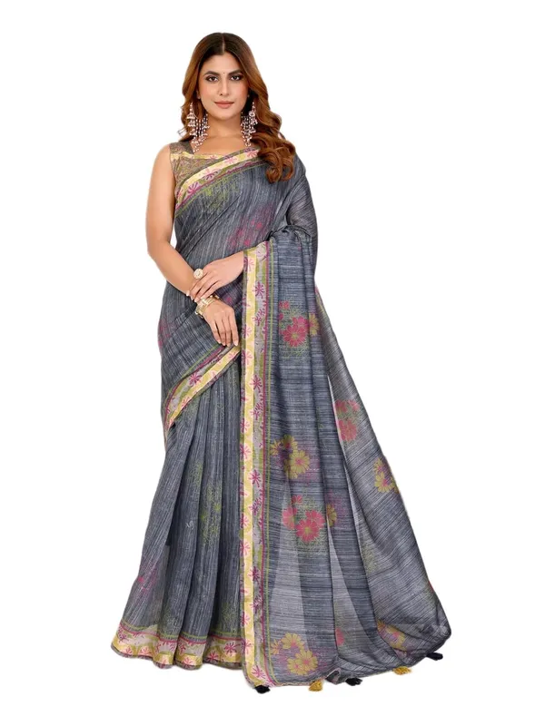 Women's_Chanderi_Silk_Saree_with_Digital_Printed_for_Women_|_For_Traditional,_Festive_&_Wedding_|_5.5m_Saree_+_0.8m_Blouse_(Grey_Floral_Printed)