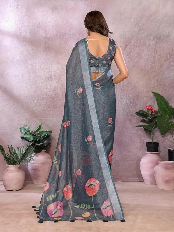 Women's_Linen_Shimmer_Floral_Saree_for_Women_|_Lightweight_Printed_Linen-Shimmer_Sarees_|_For_Traditional,_Festive_&_Wedding_|_5.5m_Saree_+_0.8m_Blouse_(Grey_Floral)