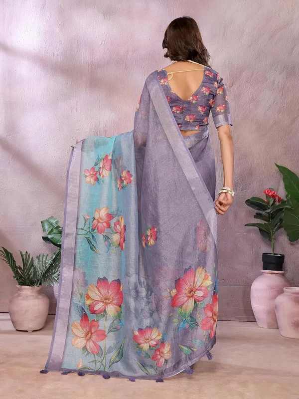 Women's_Linen_Shimmer_Floral_Saree_for_Women_|_Lightweight_Printed_Linen-Shimmer_Sarees_|_For_Traditional,_Festive_&_Wedding_|_5.5m_Saree_+_0.8m_Blouse_(Aqua_Blue_Floral)