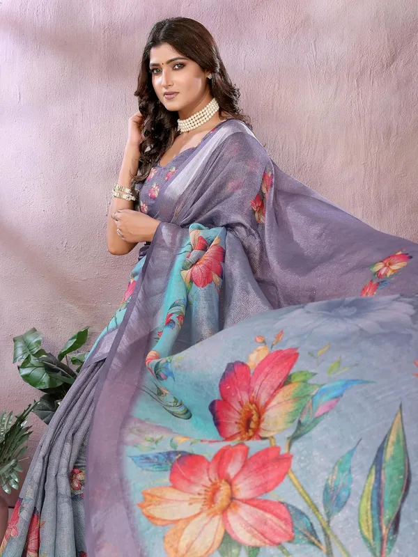 Women's_Linen_Shimmer_Floral_Saree_for_Women_|_Lightweight_Printed_Linen-Shimmer_Sarees_|_For_Traditional,_Festive_&_Wedding_|_5.5m_Saree_+_0.8m_Blouse_(Aqua_Blue_Floral)