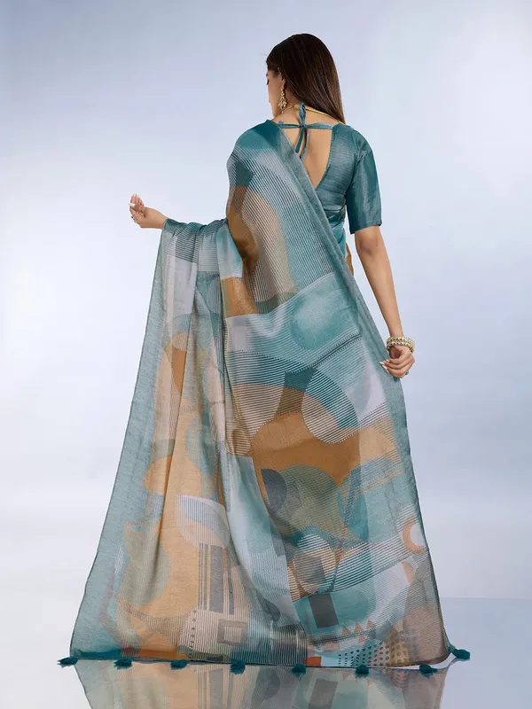 Women's_Erode_Anmol_Silk_Printed_Saree_for_Women_|_Elegant_Floral,_Abstract_&_Geometric_Designs_|_For_Wedding,_Festive_|_5.5m_Saree_+_0.8m_Blouse_Piece_(Teal_&_Beige_&_White)