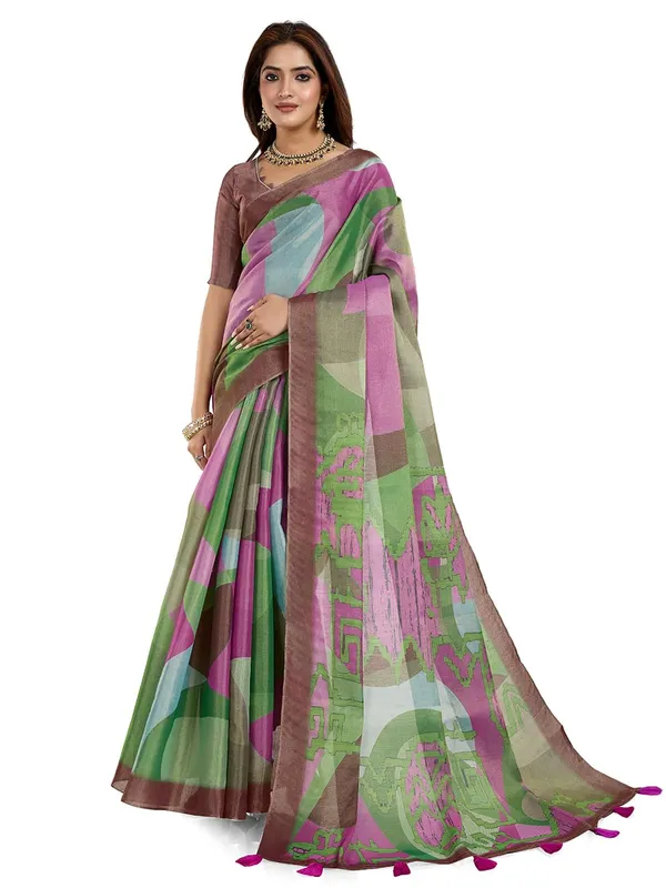 Women's_Erode_Anmol_Silk_Printed_Saree_for_Women_|_Elegant_Floral,_Abstract_&_Geometric_Designs_|_For_Wedding,_Festive_|_5.5m_Saree_+_0.8m_Blouse_Piece_(Olive_Green_&_Pink)