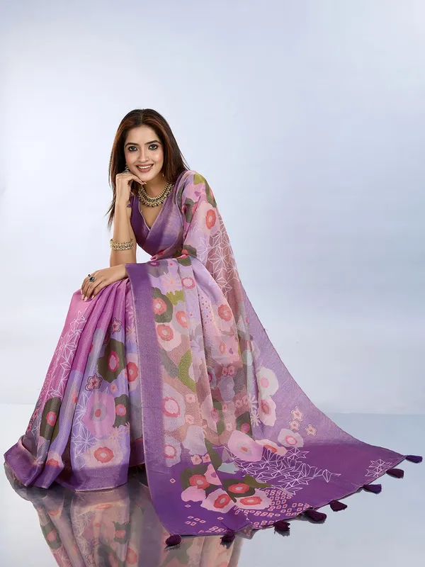 Women's_Erode_Anmol_Silk_Printed_Saree_for_Women_|_Elegant_Floral,_Abstract_&_Geometric_Designs_|_For_Wedding,_Festive_|_5.5m_Saree_+_0.8m_Blouse_Piece_(Lavender_&_Pink_Green_&_Purple)