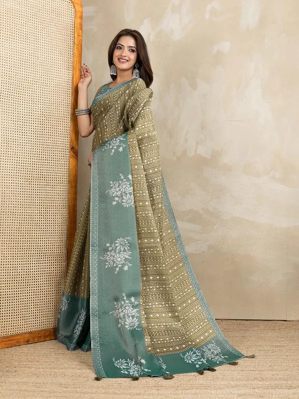 Women's_Erode_Anmol_Silk_Printed_Saree_for_Women_|_Elegant_Floral,_Abstract_&_Geometric_Designs_|_For_Wedding,_Festive_|_5.5m_Saree_+_0.8m_Blouse_Piece_(Olive_Green)